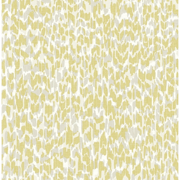 Manhattan Comfort Massy Flavia Yellow Animal Print 33 ft L X 205 in W Wallpaper BR4014-26429 - main